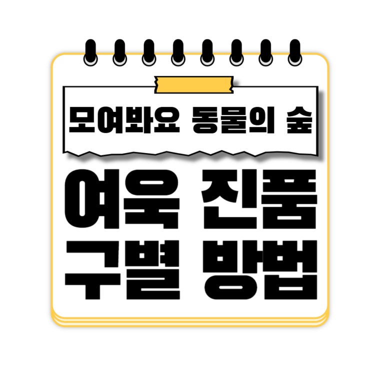 모여봐요 동물의 숲 모동숲 여욱 진품